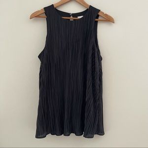 A New Day Black Pleated Sleeveless Top